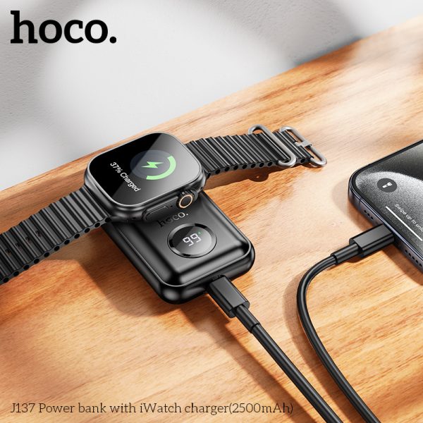 For HOCO J137 2500mAh Mini Pocket Power bank for Apple Smart Watch Charger - Image 5