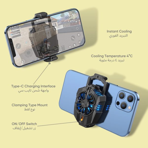 For Hoco GM10 Ultra Quiet Fast Cooling Mobile Phone Cooler Fan Cell Cooling Plate Cellular Gamer Cell Phone - Image 5