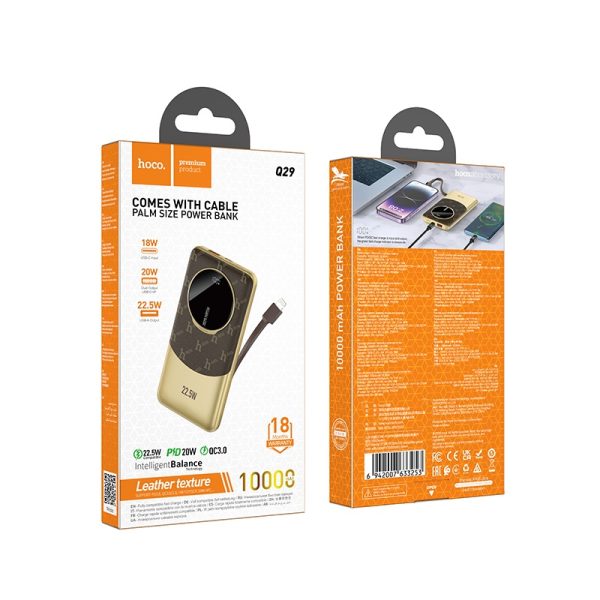 For Hoco Q29 10000mAh Nobility 22.5W+PD20W fully Compatible Power Bank with iP Cable - Image 5
