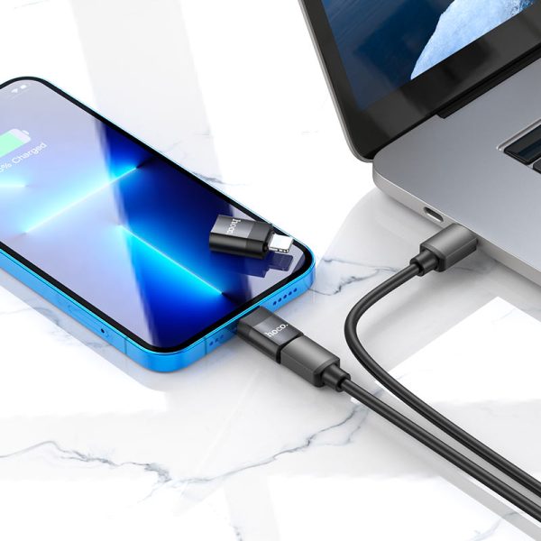 For Hoco UA17 Lightning male to Type-C female adapter, support 2A charging and data transfer functions. - Image 3