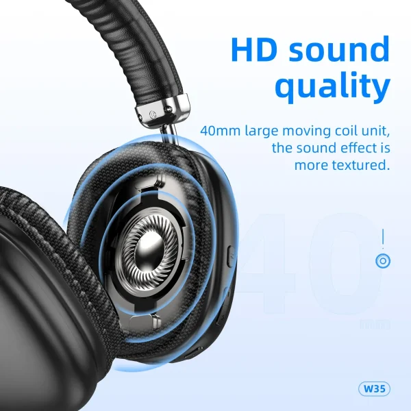 HOCO W55 Wireless Monitor Headphones Pleasing Bluetooth Sports headphones - Image 10