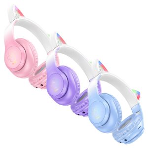 HOCO. Wireless W42 Cat ears BT headphones Supports AUX Mode and TF Card