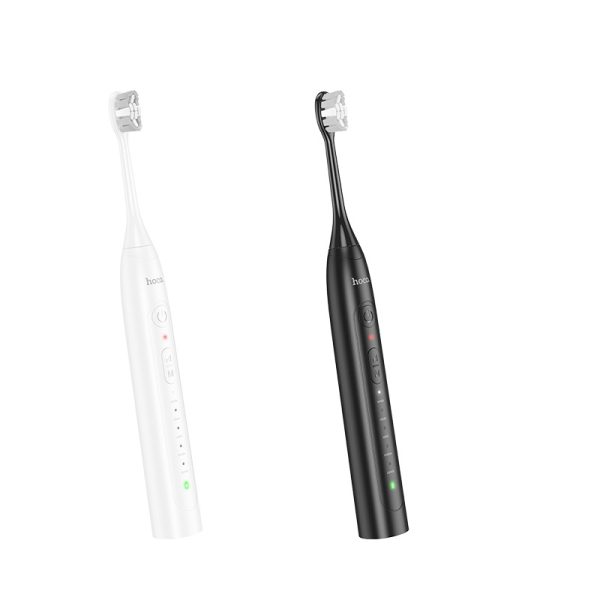 HP60 Wave Electric Toothbrush, with 3 Replacement Brush Heads for Adults and Kids,Portable Rechargeable Toothbrush – White - Image 2