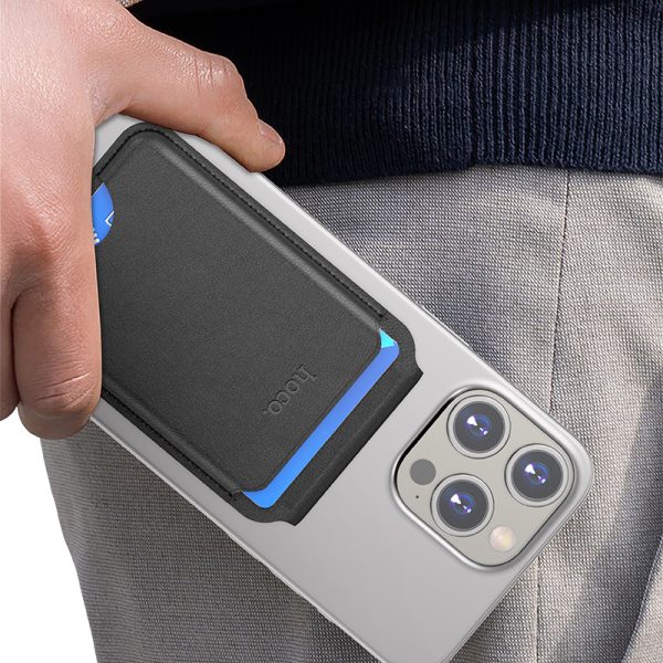 Hoco GT3 Original 100% MagSafe Magnetic Card Bag Card holder for iPhone 16 15 14 13 12 Pro Max - Image 2