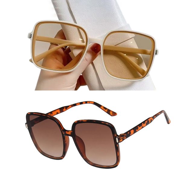 New Square Sunglasses Gradient Color 2025 Sunglasses for Women Trend Anti-UV Retro Sunglasses