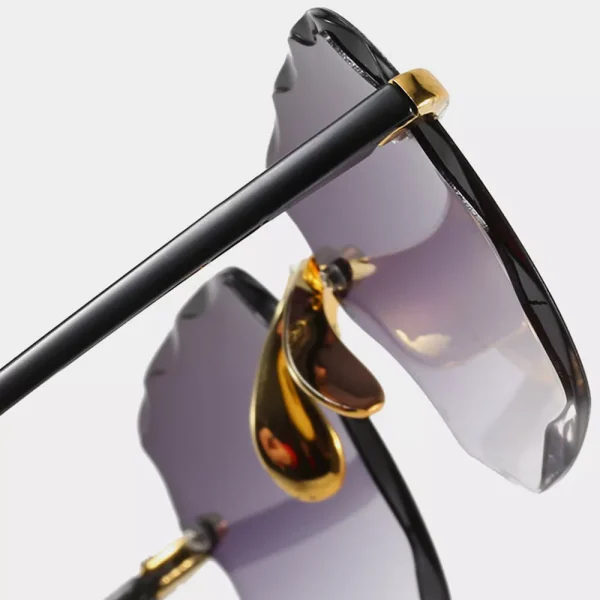Square Sunglasses Woman Brand Designer Fashion Rimless Gradient Sun Glasses - Image 5